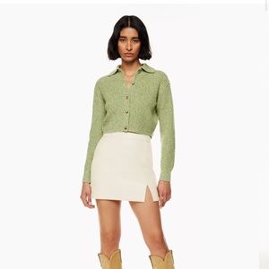 Wilfred Aritzia Patio Mini Skirt Vegan Leather Skirt Size 8